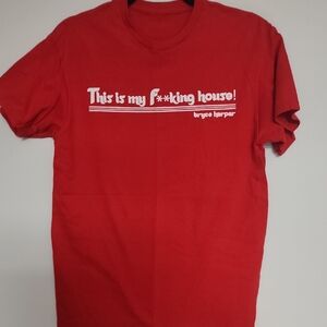 Phillies Bright Red Short Sleeve Tees with White Text